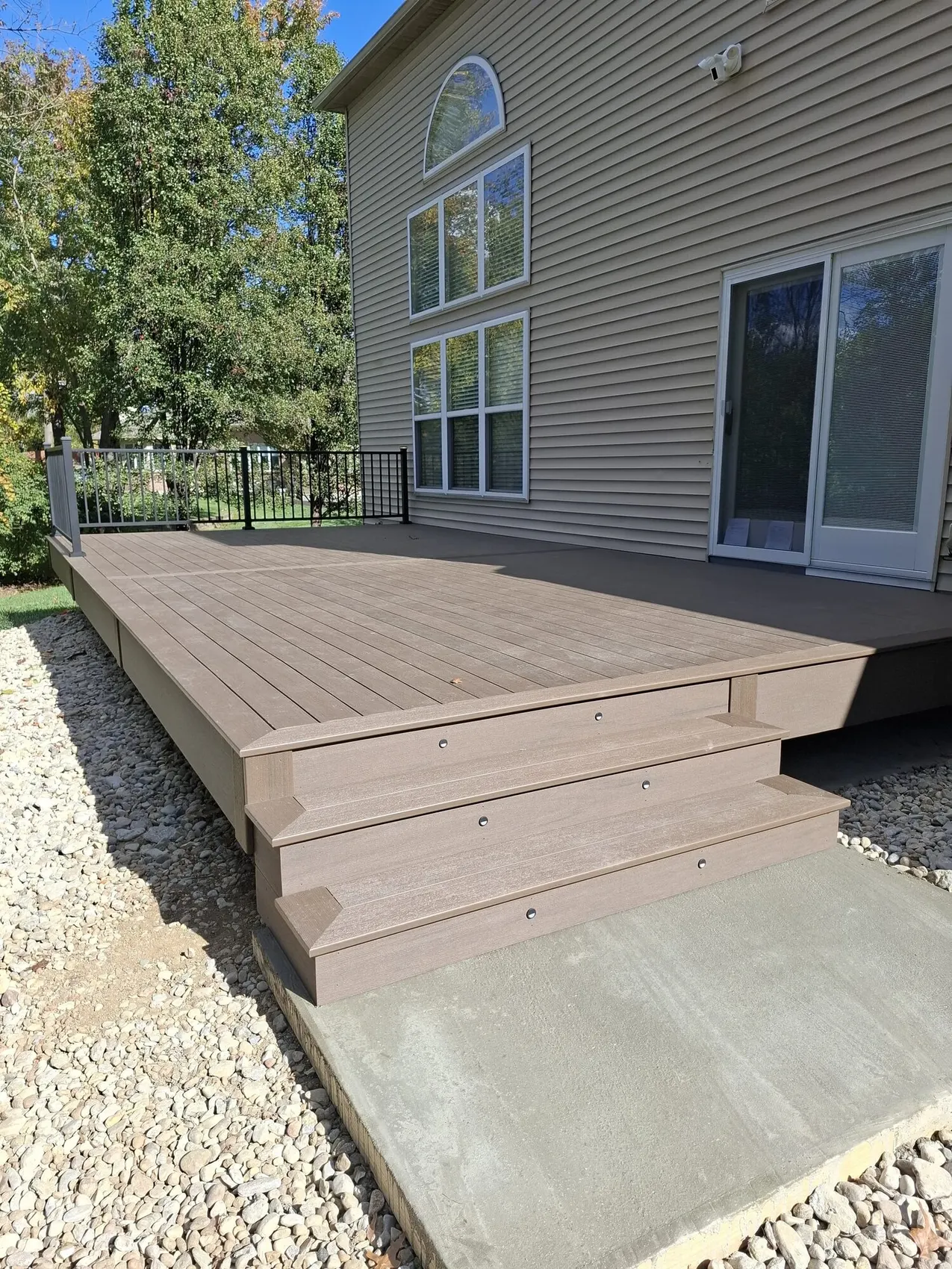 Finished composite deck by Prime Home Improvements